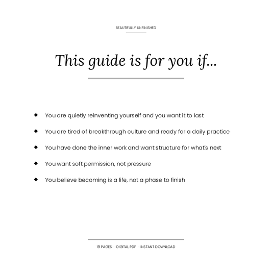 The Becoming — A Self-Reinvention Workbook for the Woman in Transition