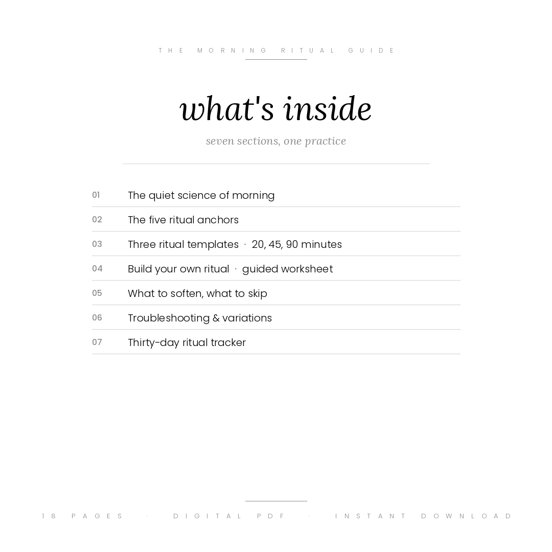 The Morning Ritual Guide — Design the First Hour That Designs the Rest of Your Life