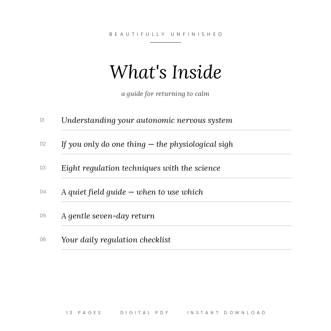 The Nervous System Reset — Regulate Your Body, Reclaim Your Calm, Return to Yourself