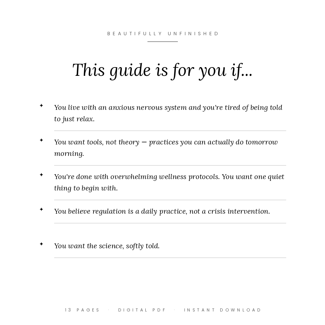 The Nervous System Reset — Regulate Your Body, Reclaim Your Calm, Return to Yourself