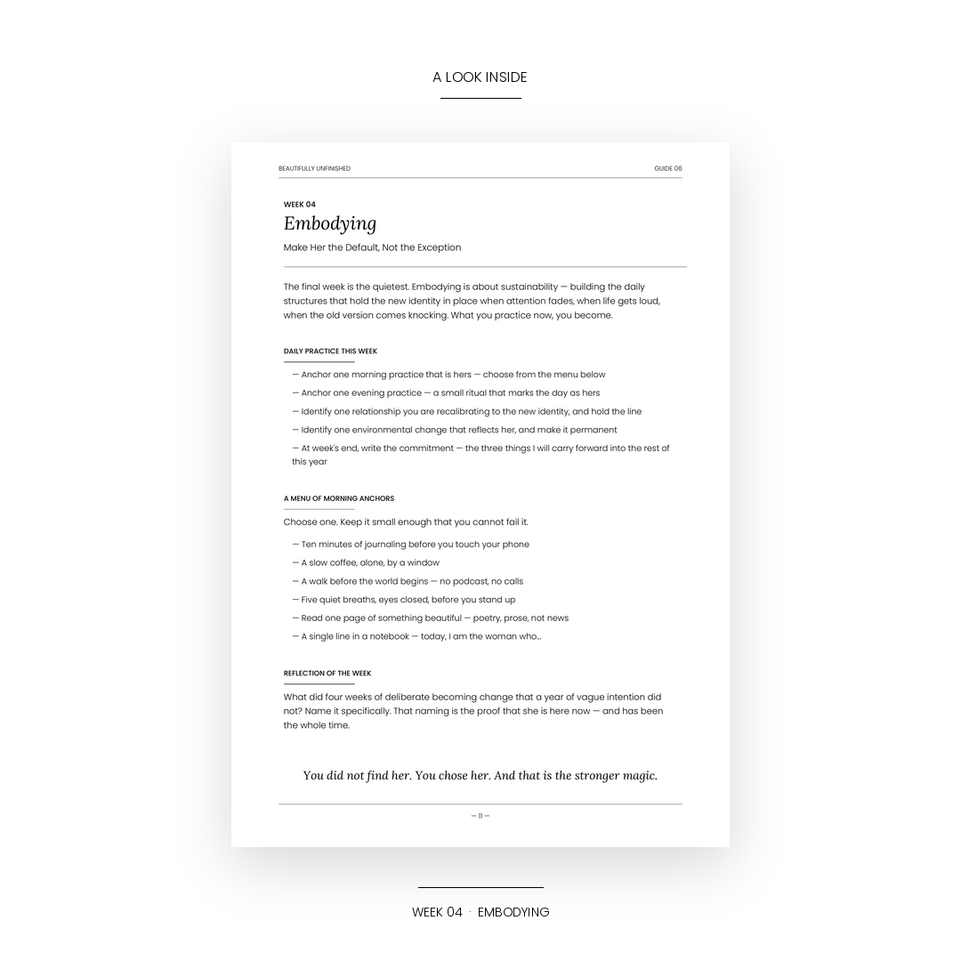 The Becoming — A Self-Reinvention Workbook for the Woman in Transition