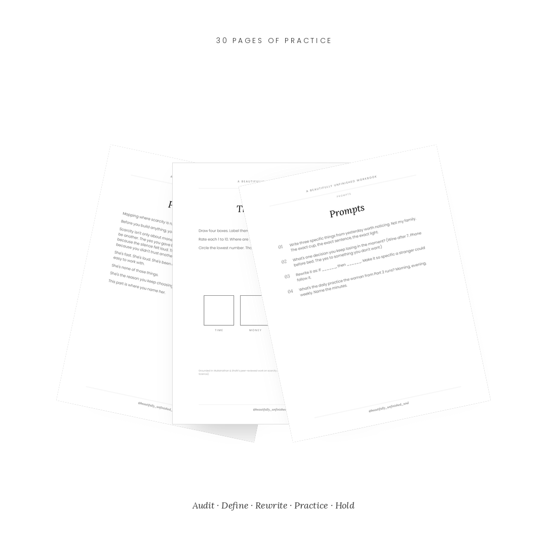The Unfinished Woman's Abundance Edit — Evidence-Based Workbook