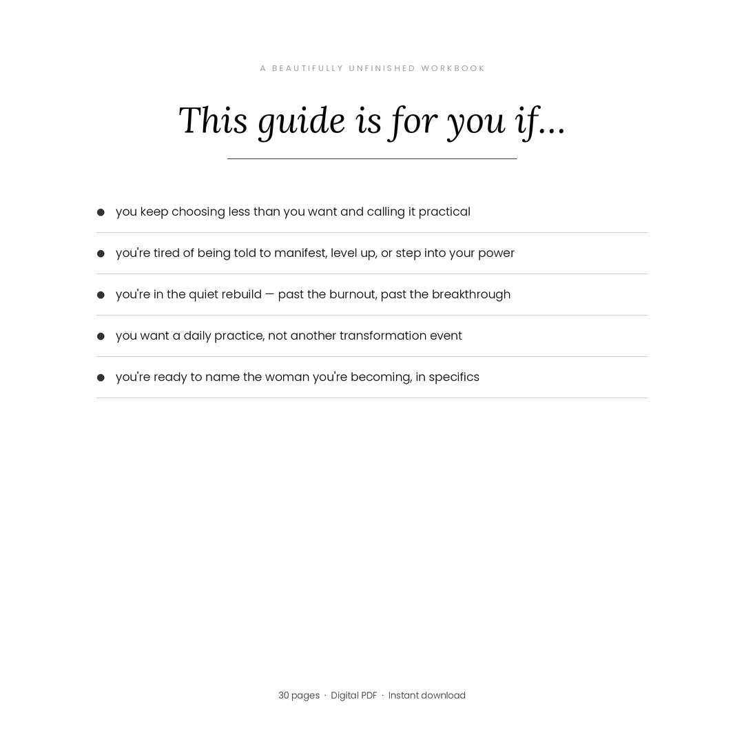The Unfinished Woman's Abundance Edit — Evidence-Based Workbook