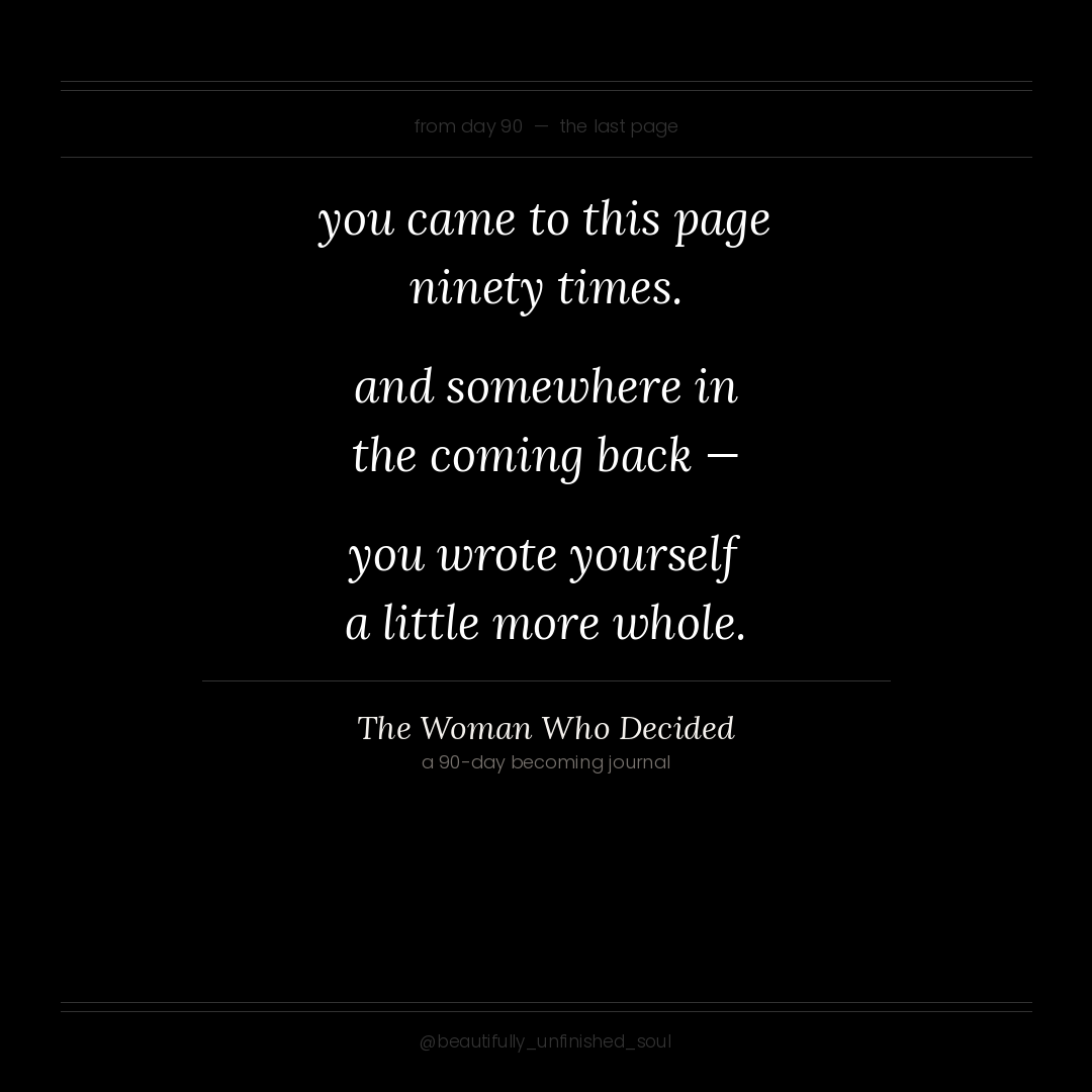 The Woman Who Decided — A 90-Day Becoming Journal | Guided Journal for Women | Self Development | Reinvention | Intentional Living