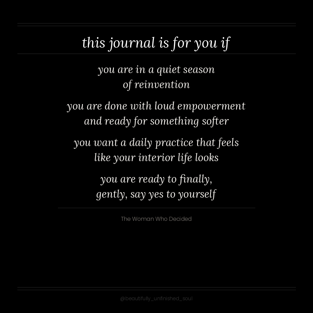 The Woman Who Decided — A 90-Day Becoming Journal | Guided Journal for Women | Self Development | Reinvention | Intentional Living