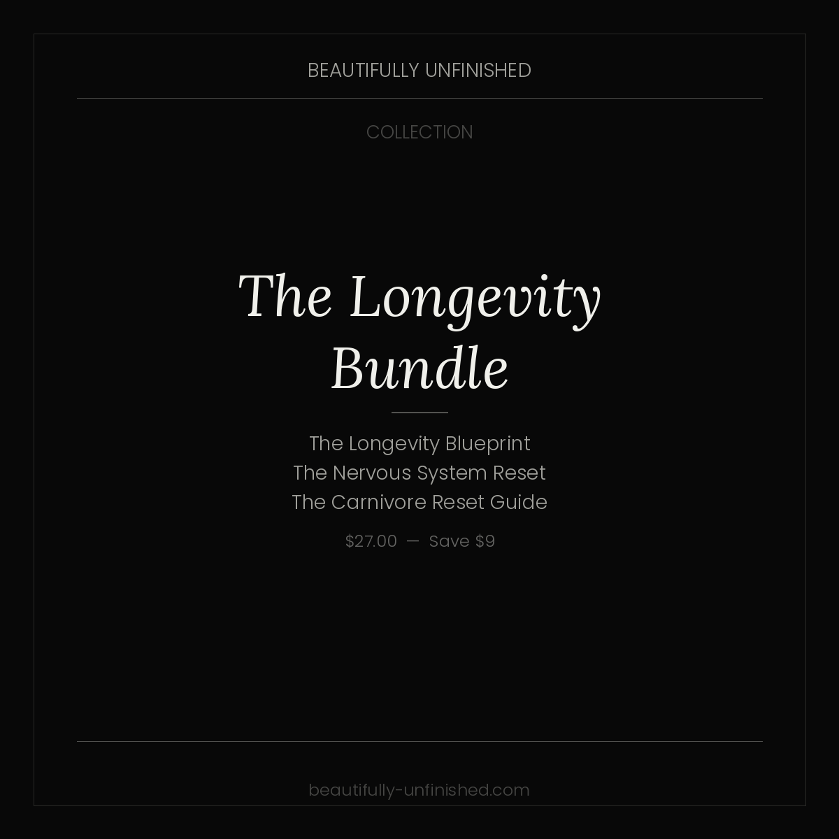 The Longevity Bundle — Body, Brain, and Biology