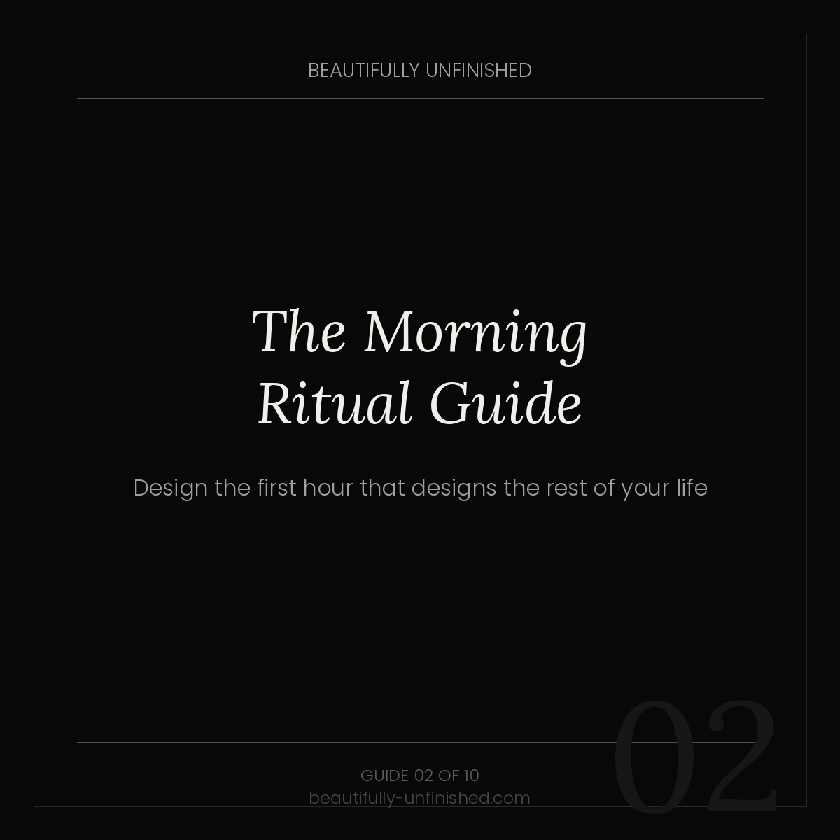 The Morning Ritual Guide — Design the First Hour That Designs the Rest of Your Life
