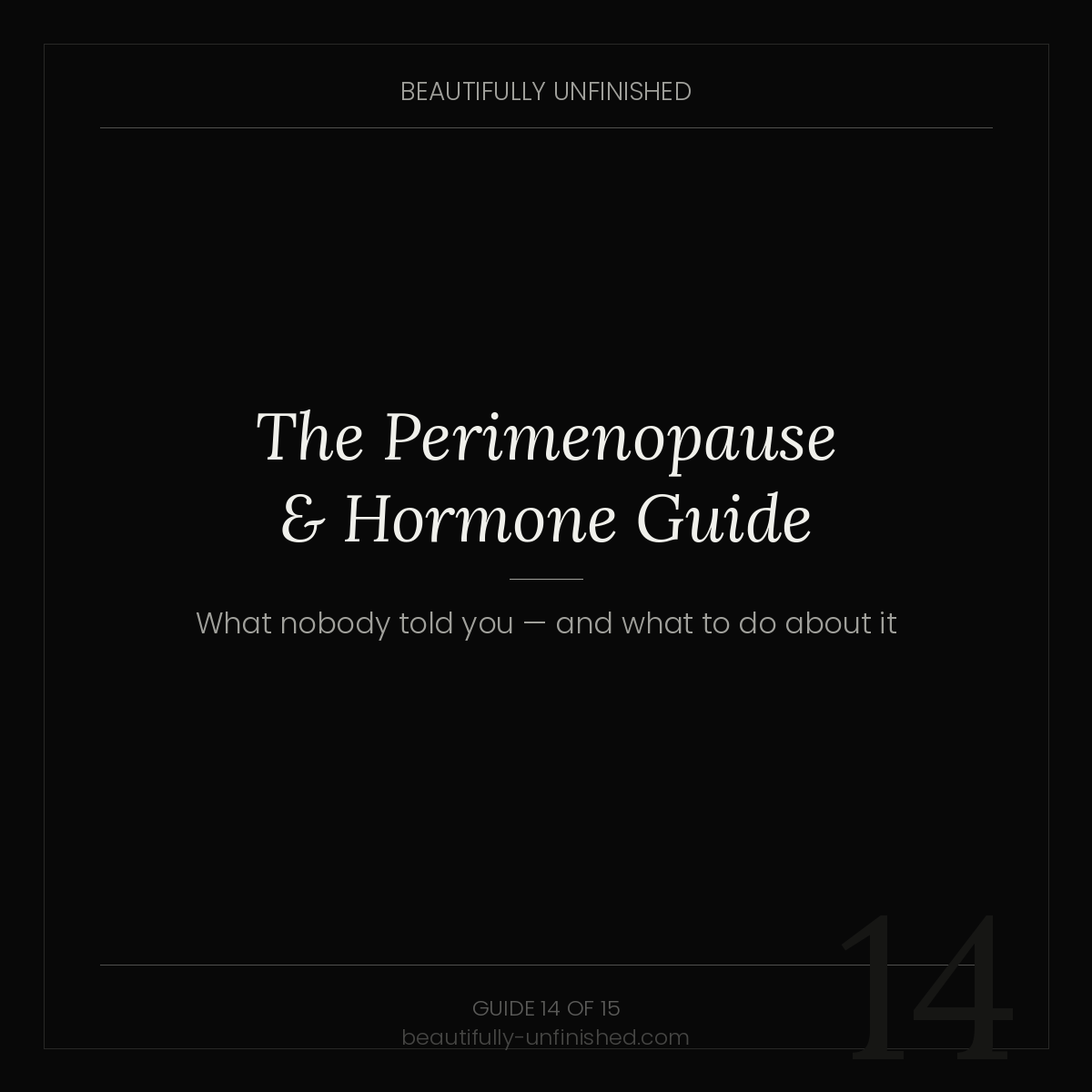 The Perimenopause & Hormone Guide — What Nobody Told You About Your Hormones and What to Do About I